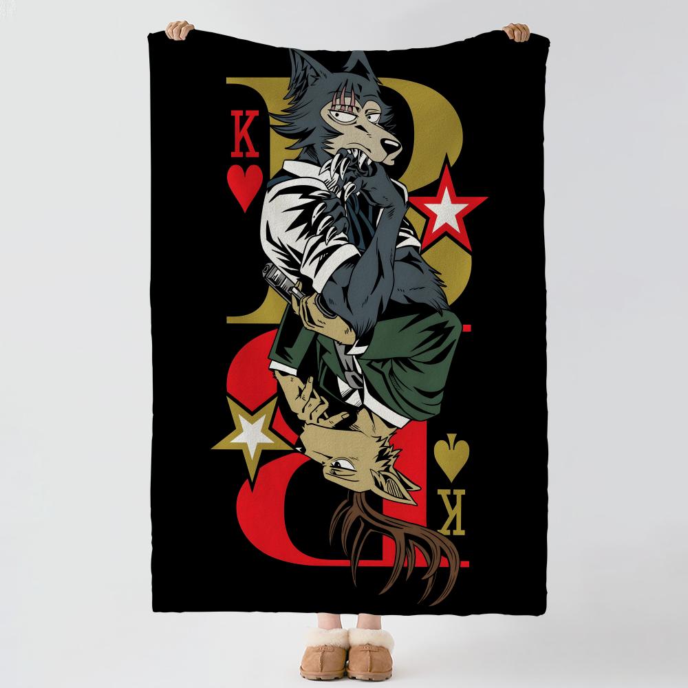 Anime BBeastars Throw Soft Warm Flannel Blanket Multiuse Throw for Bed Sofa Office Air Conditioning Nap Blanket