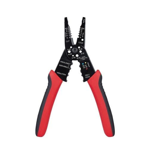 Professional All-Purpose Electrician's Pliers, Crimping Tool for Insulated Terminals, Bullet Terminals, and Bare Terminals