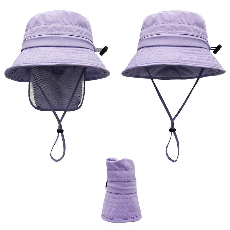 Neuer Nackenschutz Kinder Sonnenhut Mädchen Baby Sonnenschutz Eimerhut UV-Schutz Babyhut Sommer
