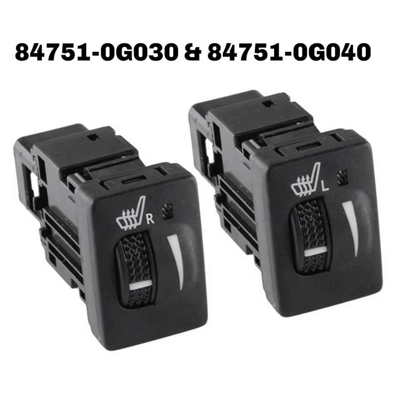 A03E-Car Seat Heating Switch Heated Control Button For Toyota Highlander 2015- Black Left