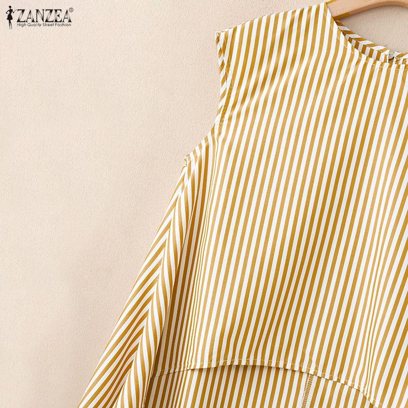 ZANZEA Women Sleeveless Vest Tops and Shorts Summer Two Piece Suit Sets