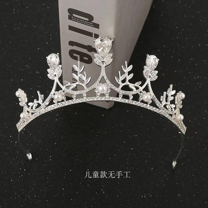 Children's Crown Hair Accessories  Cute Princesses Girls  Water Diamond King Crown Hair Bands Birthday Gifts for Girls Baby Headbands and Headwear
