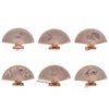 Exquisites Chinese Culture Handheld Fan Decorative Wood Handheld Folding Fan with Detailed Carving for Gift and Decors