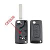 Flip Key Fob Case, 2 Buttons Black Easy To Carry, Peugeot 107 207 307
