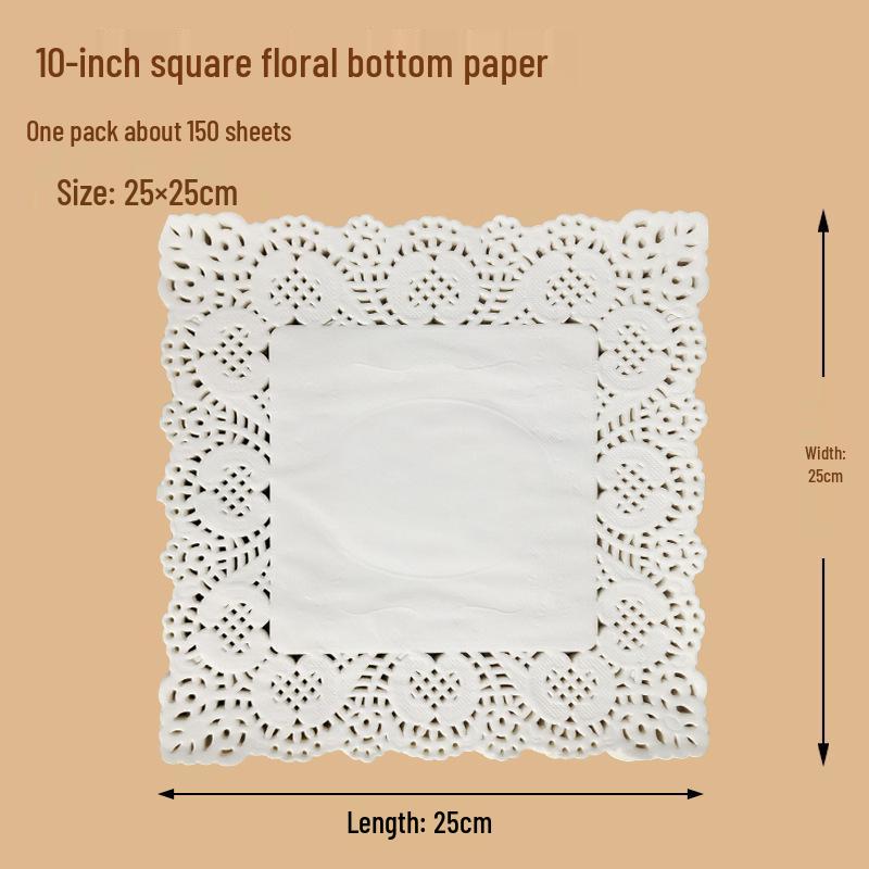 Rectangular Lace Paper Mat: Oil-Absorbing Paper for Kitchen, Baking, and Snacks