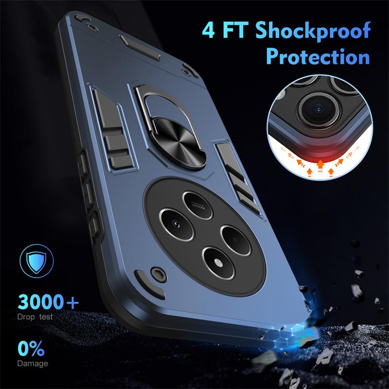 For Xiaomi Poco C75 4G Case Camera Protect Shockproof Armor Funda for PocoC75 Poko Little C75 C 75 4G Magnetic Holder Ring Cover