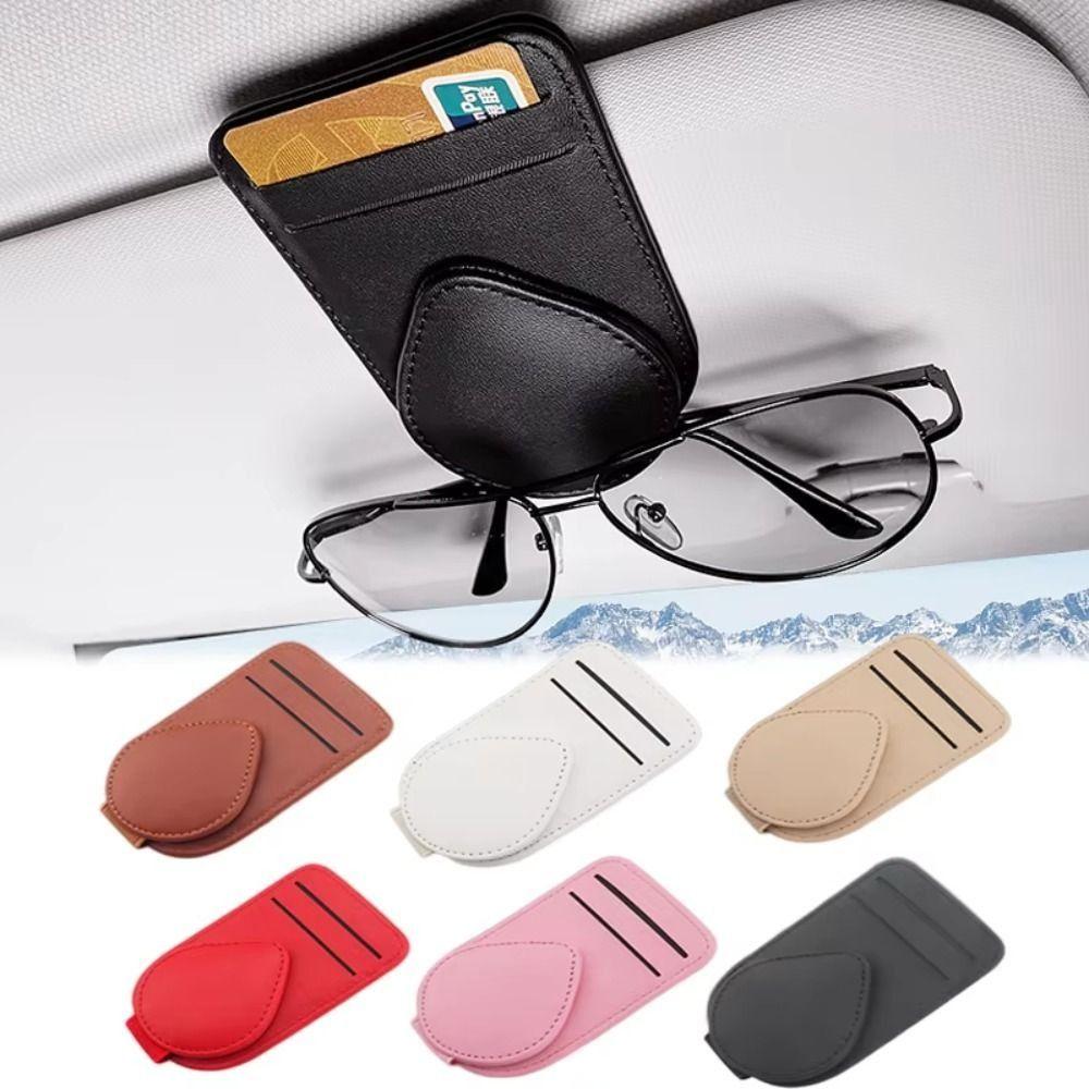 Universal Car Sunglasses Holder Portable Sun Visor Storage Bracket Auto Glasses Clip  Car Interior