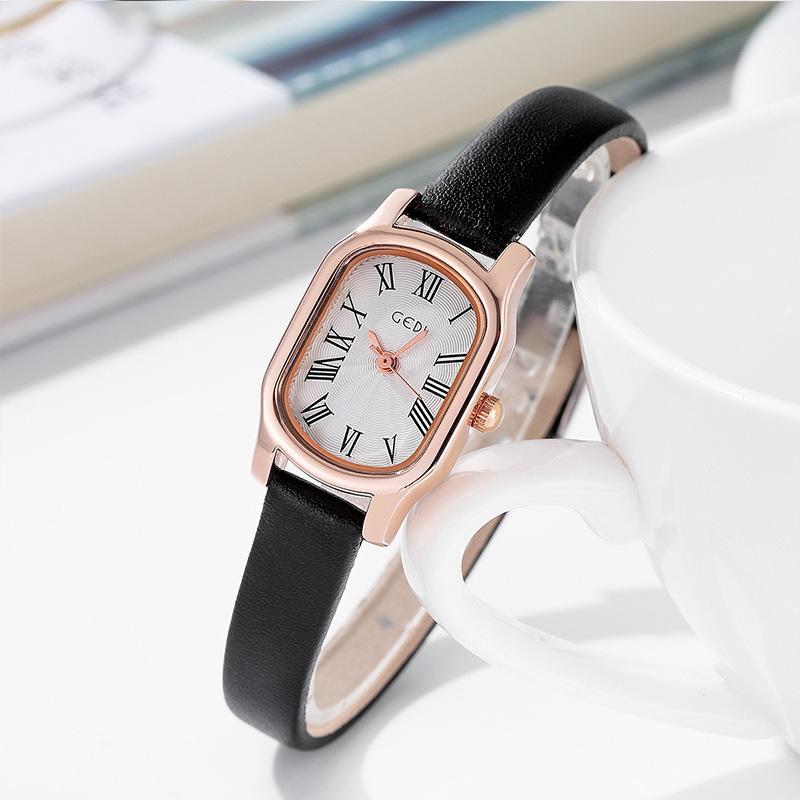 Vintage Niche Premium Sense Oval Belt Student Watch Vintage Simple Women'S Quartz Watch