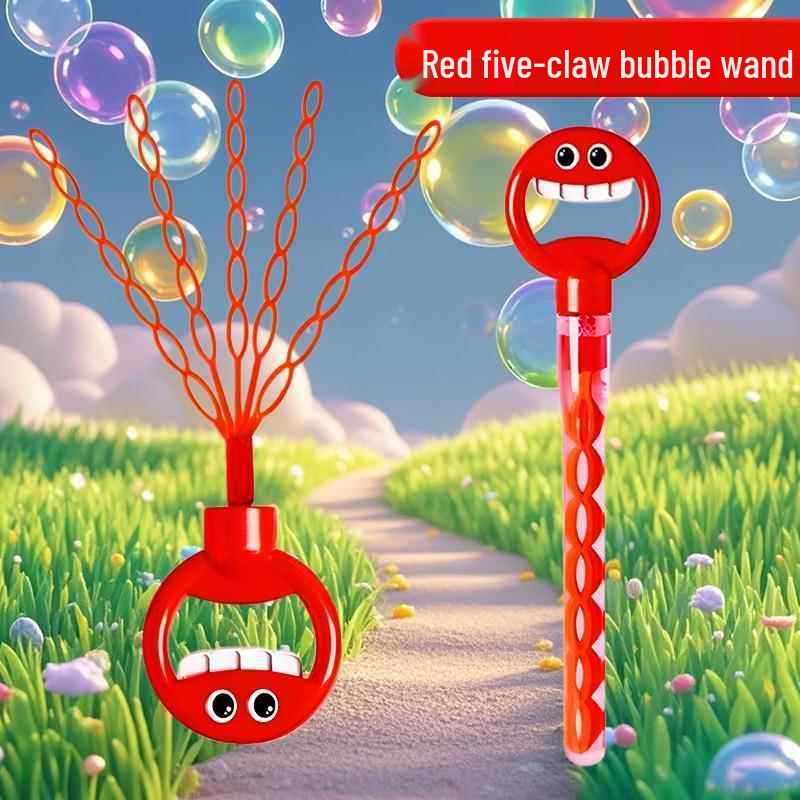 Clearance Smiley Face 32-Hole Bubble Wand - Outdoor Bubble Blower Toy for Kids