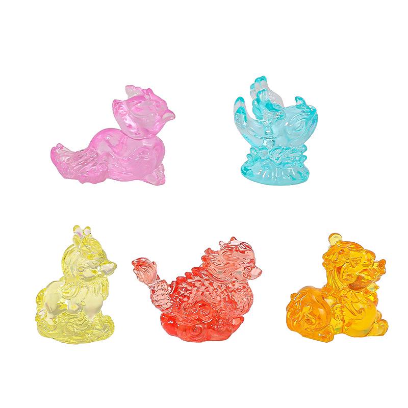 Resin Kylin Feng Shui Wealth Craft DIY Ornaments Creative Gifts for Kids