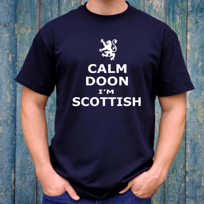 Calm Doon I m Scottish t-Shirt, Funny Scotland TShirt, novelty Scottish gift S