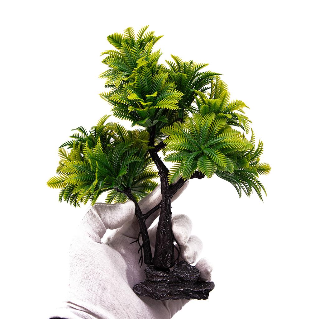 Realistics Coconuts Tree Ornaments Plastics Palms Tree Decoration Natural Unique Enhances Aquariums Environment