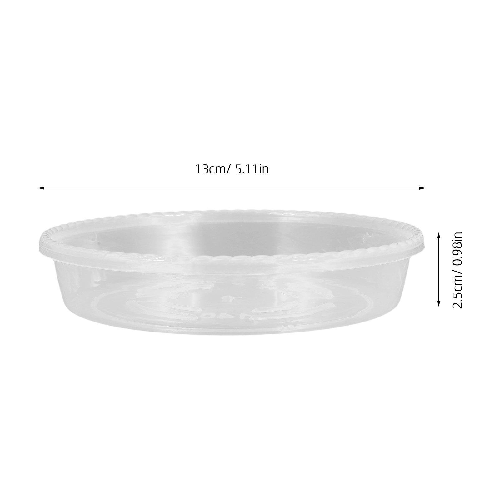 

6Pcs Clear Plant Saucer Plastic Round Water Tray Indoor Flower Pot Drip Catcher Plate Planter Drainage Accessory