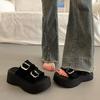 Platform sandals women's new versatile muffin heightening denim slippers sports sandals tide
