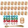 Caixa de Doces Formato Cabana de Natal Com Fita e Etiquetas Para Embalagem de Presente de Feriado Estojo Porta Biscoitos de Chocolate Festivo