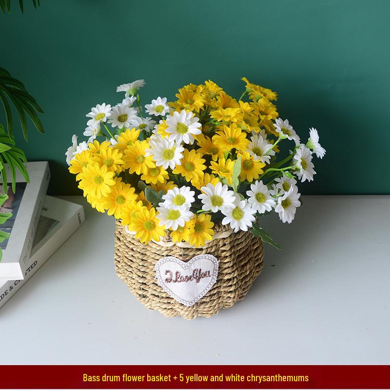 Handcrafted Willow Wicker Flower Basket for Dried Arrangements and Succulents
