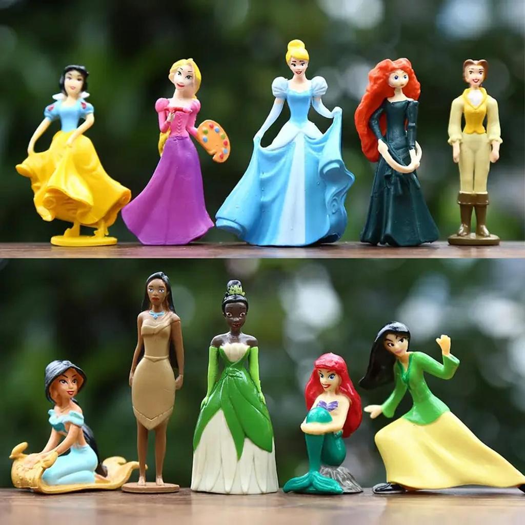 Disney Princesses Figurines Set of 10 Toys Disney 4-8 Cm
