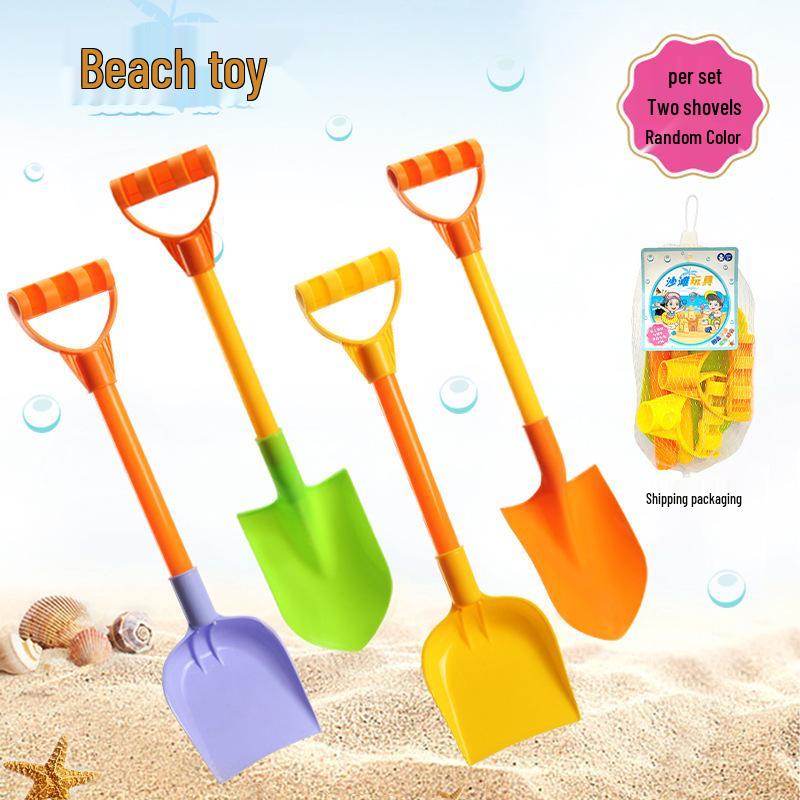 Kids Beach Toy Set: Sand Tools, Shovel, Bucket, Car & Hourglass