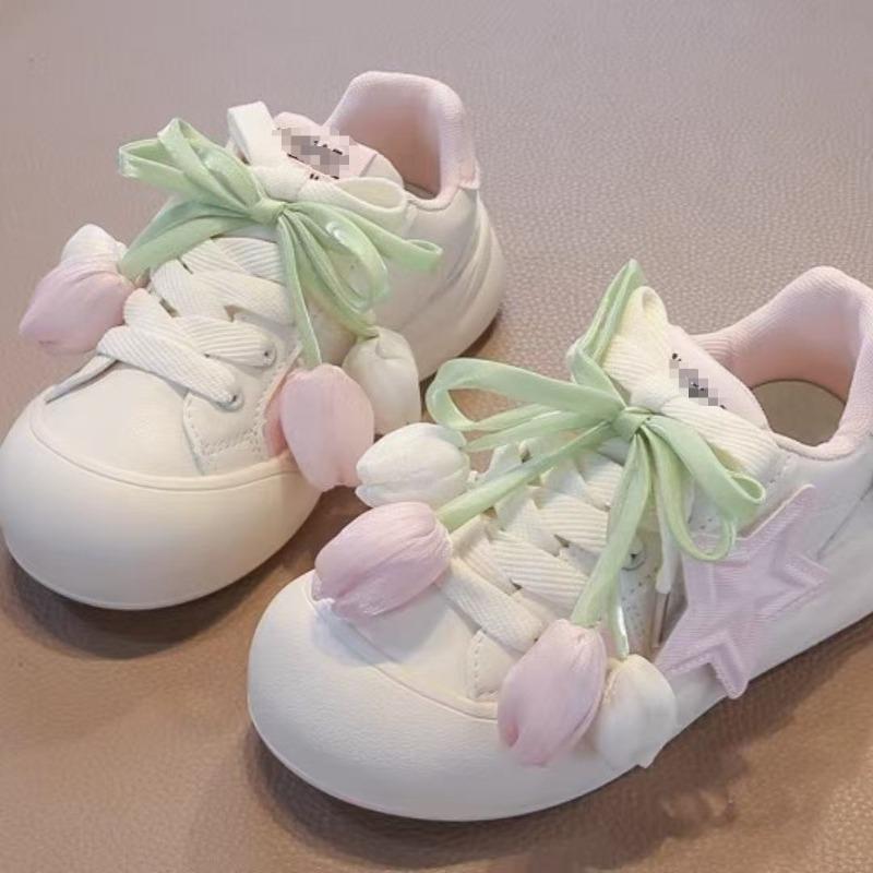 Autumn Little White Shoes Cute Platform Stars Sports Big Head Shoes New National Tide Versatile Casual Bread Shoes