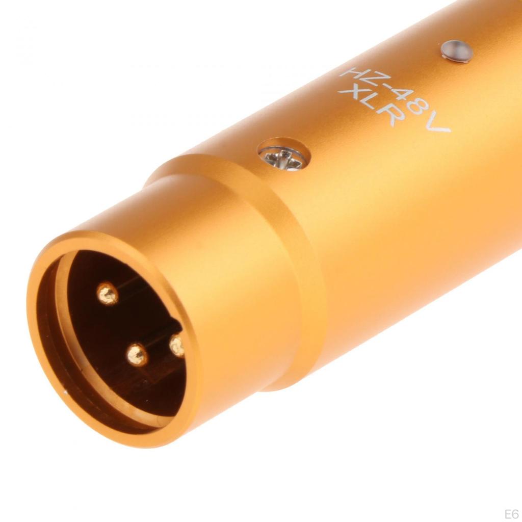 Adaptador de micrófono hembra de 3,5 mm a conector XLR macho de 3 pines con convertidor de alimentación fantasma integrado