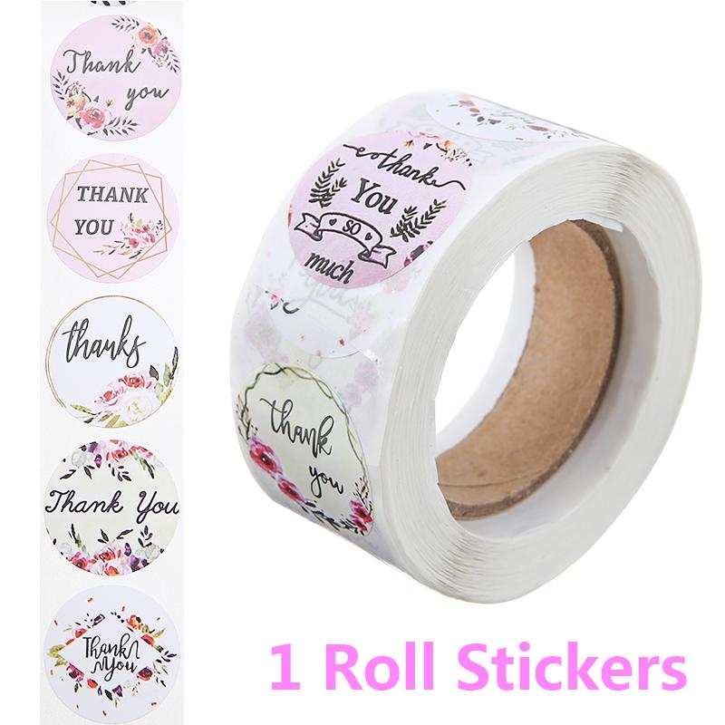 

500 шт. наклейок подяки за вашу покупку. Бізнес-етикетки круглого весільного декору