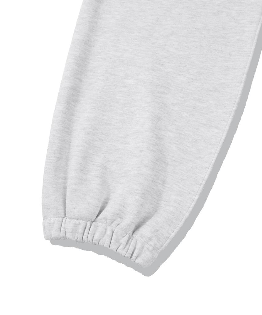 GAINSBORO Golden Logo Jogger Pants_White Melange