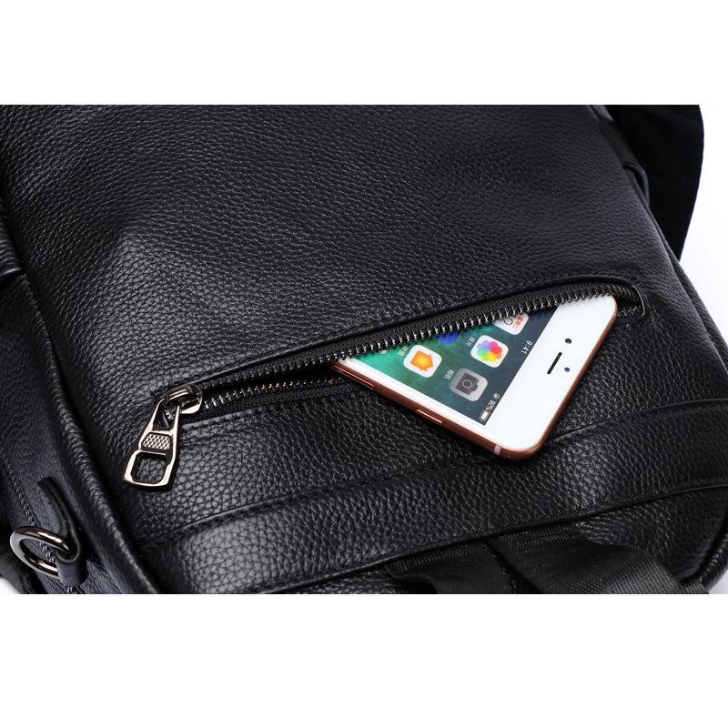 2020 New Leather Cowhide Women's Leather Korean Version Versatile Bag Women's First Layer Cowhide Backpack Women's Large Capacity