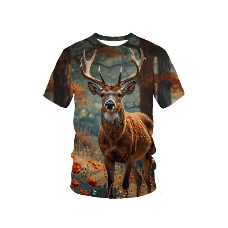 Men's 3D All-Over Print T-Shirt - Meditating Elephant Deity on for Lotus with Radiant Aura,