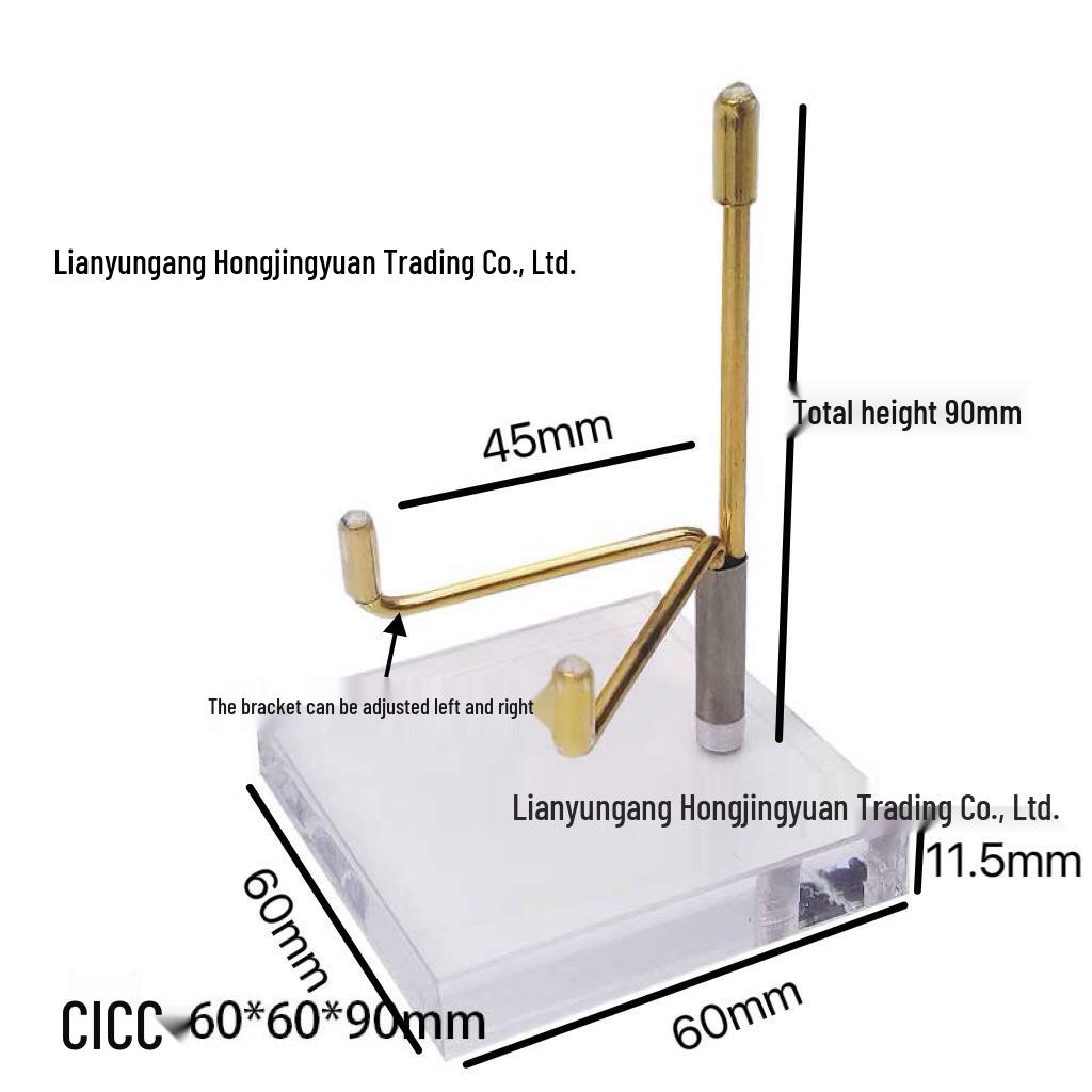 Transparent Acrylic Compass Mineral Specimen Holder & Display Stand