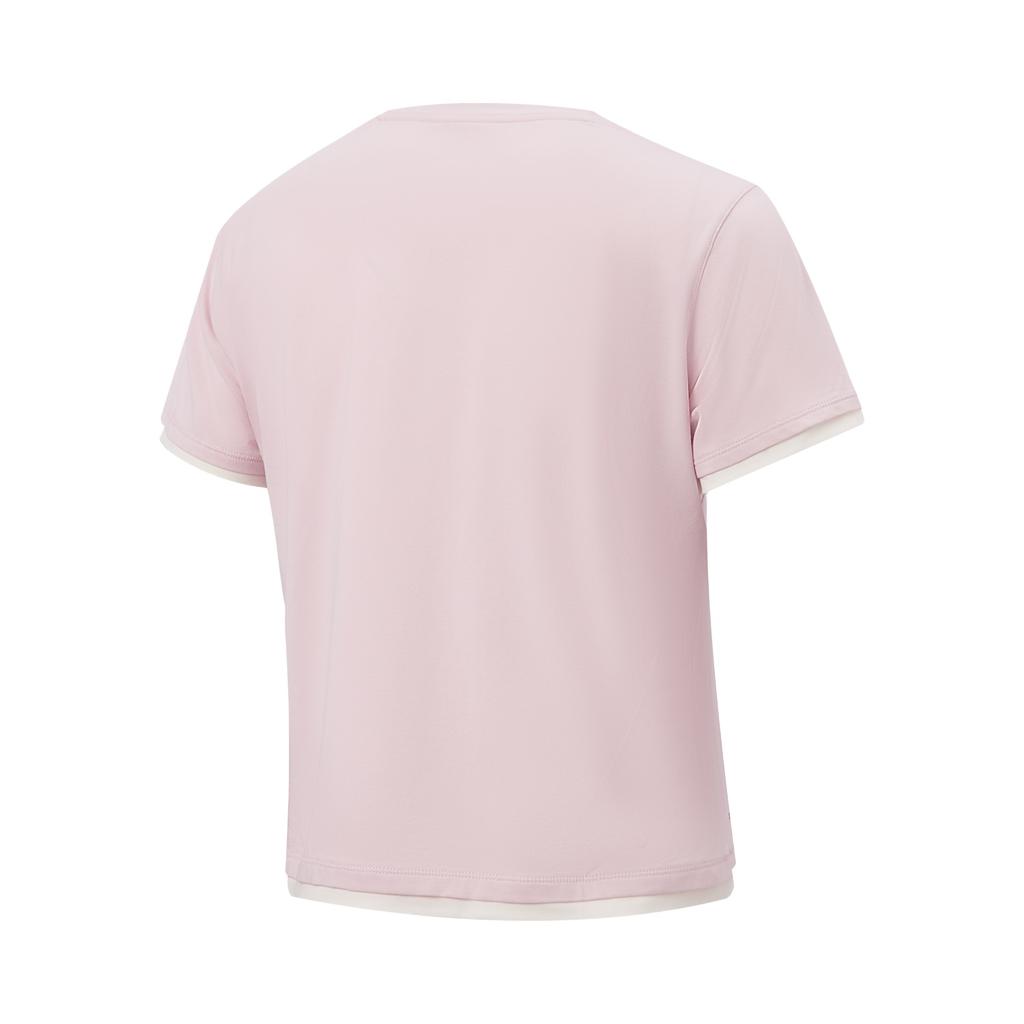 Li Ning Fitness Serie Eisgefühl Bequem Feuchtigkeitstransportierend Rundhals Logo T-Shirt Damen T-Shirt ATSW182-3