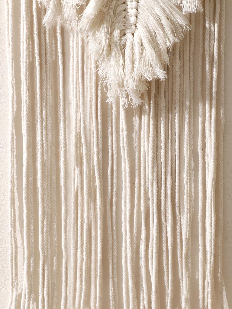 Handwoven Tapestry with 5 Tassels leaf Boho Bedroom Living Room Wall Decor Home Decor Children's Room Nursery Hanging Ornaments