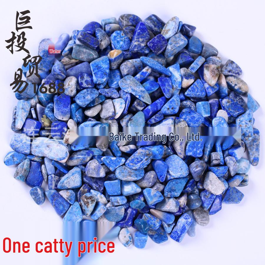 Lapis Lazuli Crushed Stone Decoration: Imperial Blue Afghan Bonsai Decor & Fish Tank Accent.
