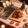 Christmas Tree Charcuterie Board Smooth Wooden Holiday Serving Platter Festive Serving Tray Aesthetic Holiday Appetizer Board