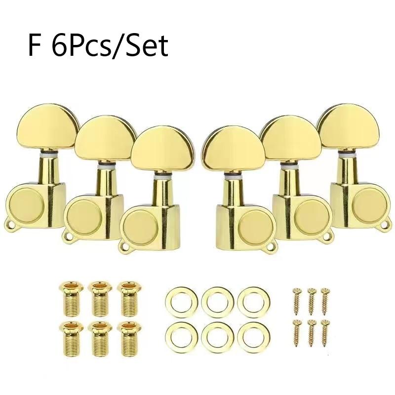 Folk Guitar String Tuning Pegs Semi-Closed/All-Closed Metal Guitar String Button Tuner Machine Heads Guitar Accessories