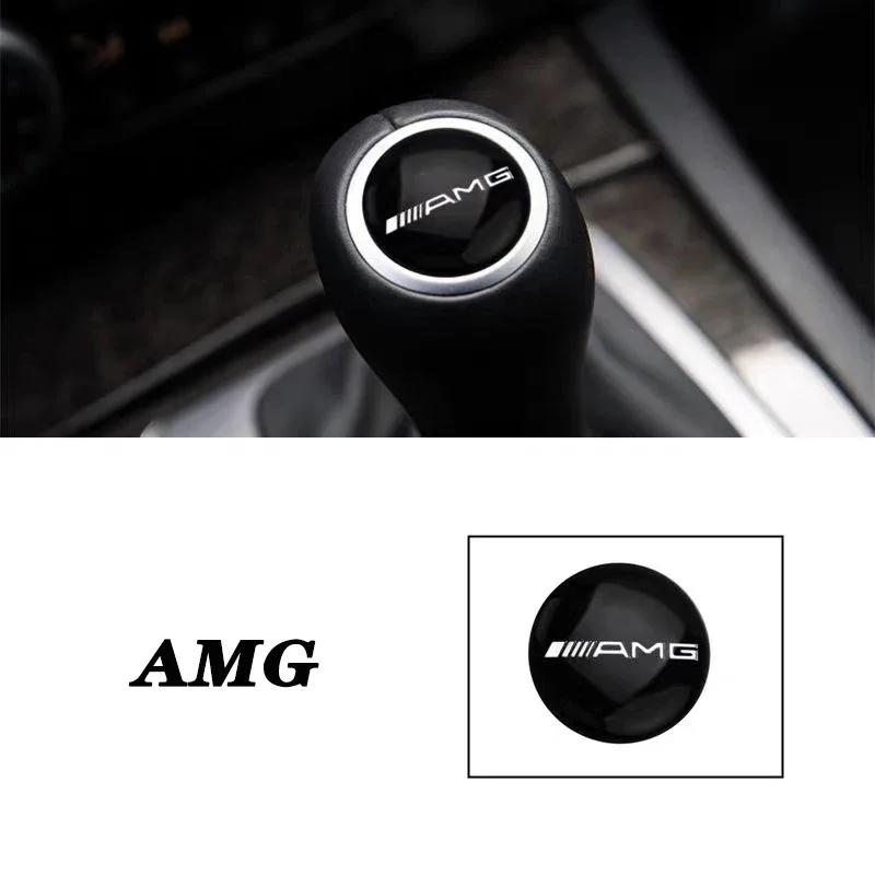 AABGT1 Car Accessories Gearbox Control Lever Sticker Shift Handle Decals For Mercedes Benz AMG C E SClass W204 W205 W203 W211 W212 W213