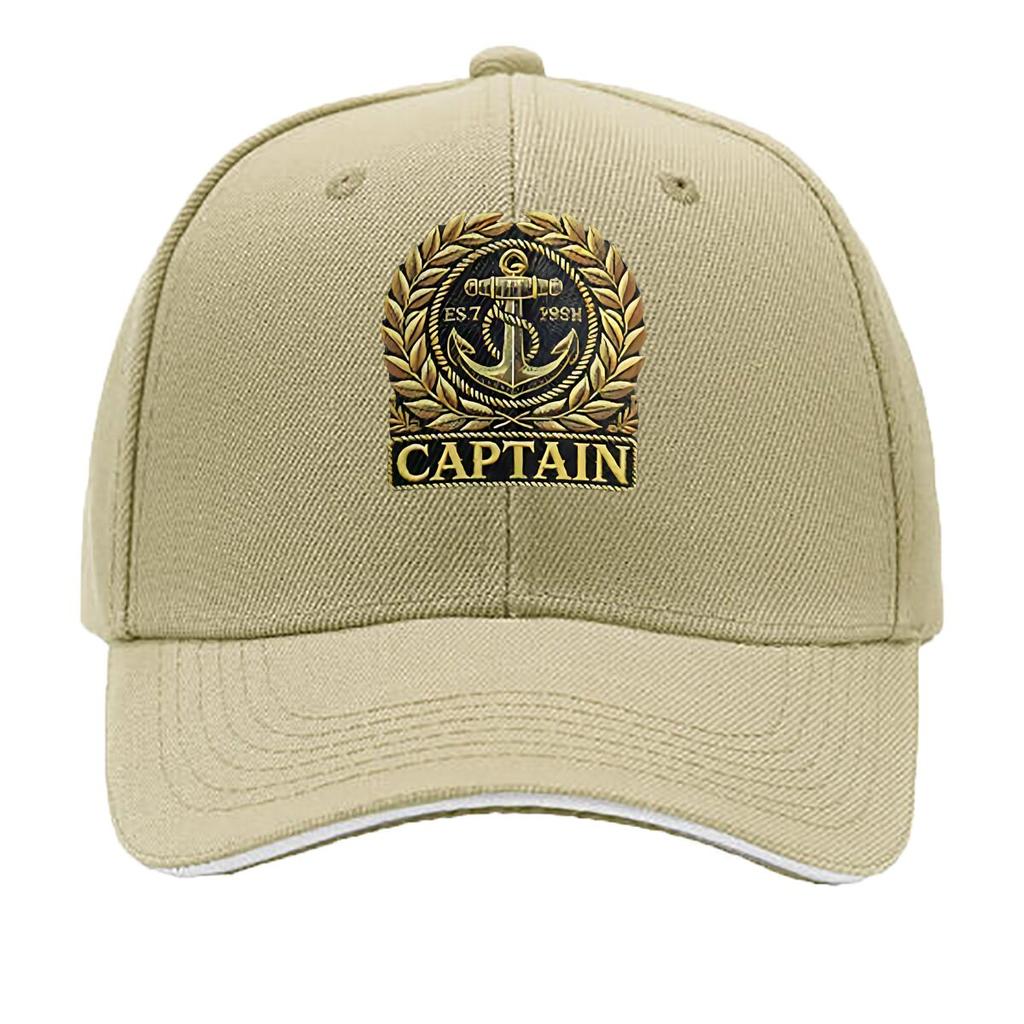 Vintage Metal Captain Anchor Laurel Nautical Badge Hip Hop Hat Fashion Outdoor Sports Sandwich Baseball Cap