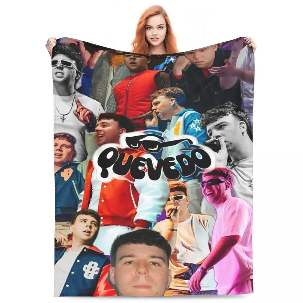 Singer Quevedo Blankets Reggaeton Latin Pop Latin Trap Plush Novelty Breathable Throw Blankets for Coverlet Spring/Autumn