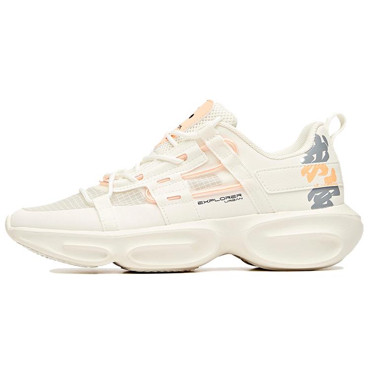 

new ANTA Training Shoes Women s Low top Ivory White/Fluorescent Sunset Orange 37.5