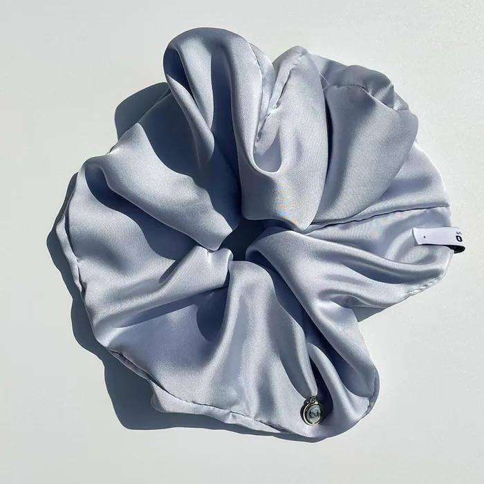Drop Cameo Satin Wide Scrunchie [AiryBlue]