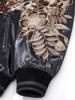 Huaxia Junpin Embroidered Dragon Tiger Baseball Jacket - Heavy Duty Chinese Style Outerwear, S108