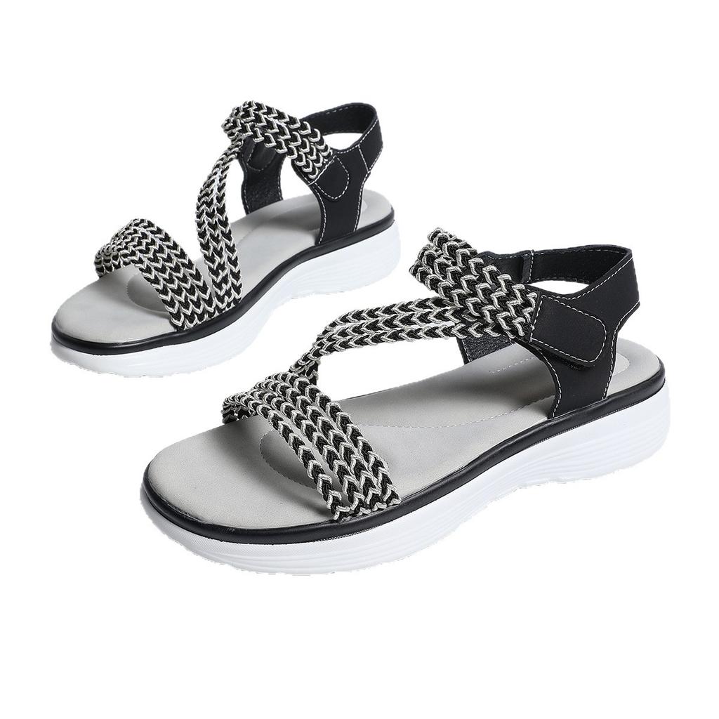 Summer Sandals Women's Light Sports Style Comfortable Rubber Band Large Size Sandals