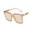 Neue Vintage Quadrat Übergroße Sonnenbrille Frauen Männer Marke Designer Transparent Gradienten Sonnenbrille Großen Rahmen Brillen UV400