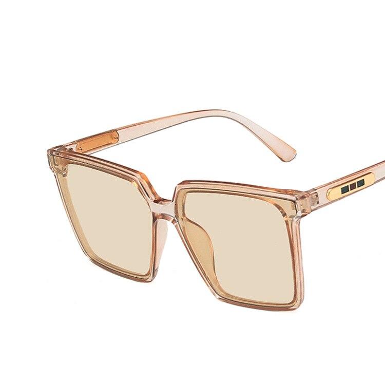 Neue Vintage Quadrat Übergroße Sonnenbrille Frauen Männer Marke Designer Transparent Gradienten Sonnenbrille Großen Rahmen Brillen UV400