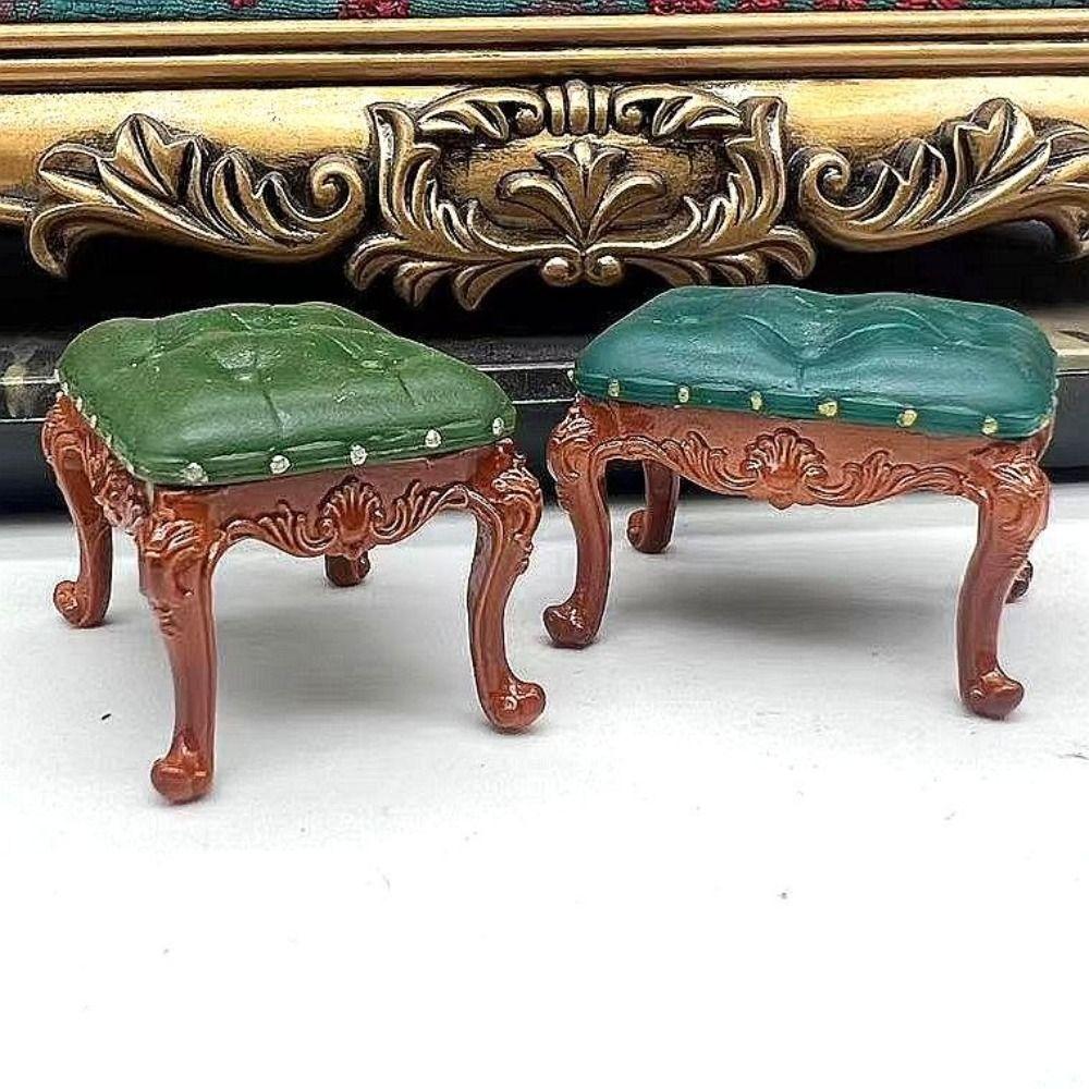 Chaises de Maison de Poupée Style Vintage Échelle 1/12 Chaise de Salle à Manger pour Poupée Meubles Miniatures Modèle de Scène