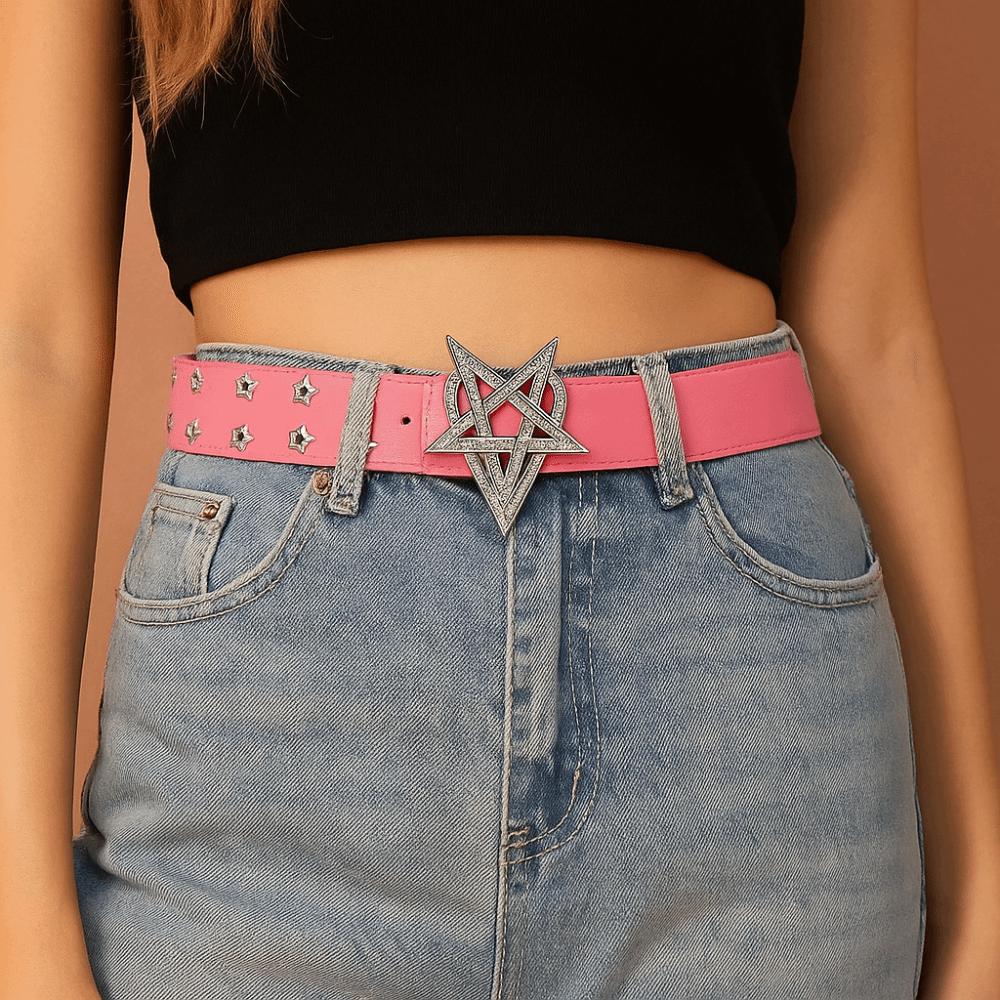Pu Leather Punk Style Belt Vintage Women's Waist Belt Fashion Jeans Belt  Spicy Girls