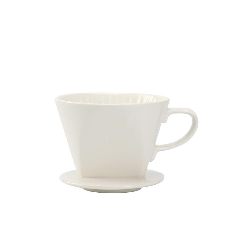 Reusable Over Coffee Maker Ceramic Portable Ceramic Coffee Dripper Flat Bottom BPA-Free Coffee Brewing Filter Cone Travel
