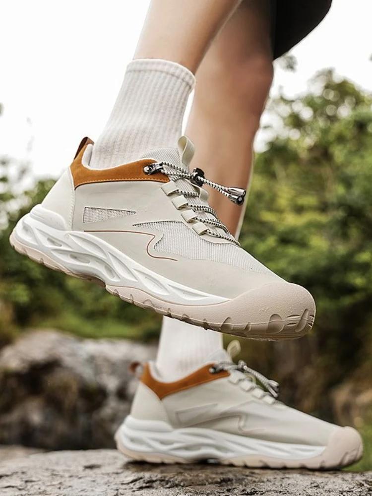 Fashion Outdoor Cushioned Insole Sports Shoes for Men HikingTrekking Trend 2025 Breathable Jogging Stylish Size 9 Gym Man Casual Sneaker