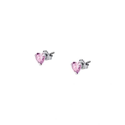 Pendientes de Plata con Circonitas Rosas LPS01AWV28 Para Mujer
