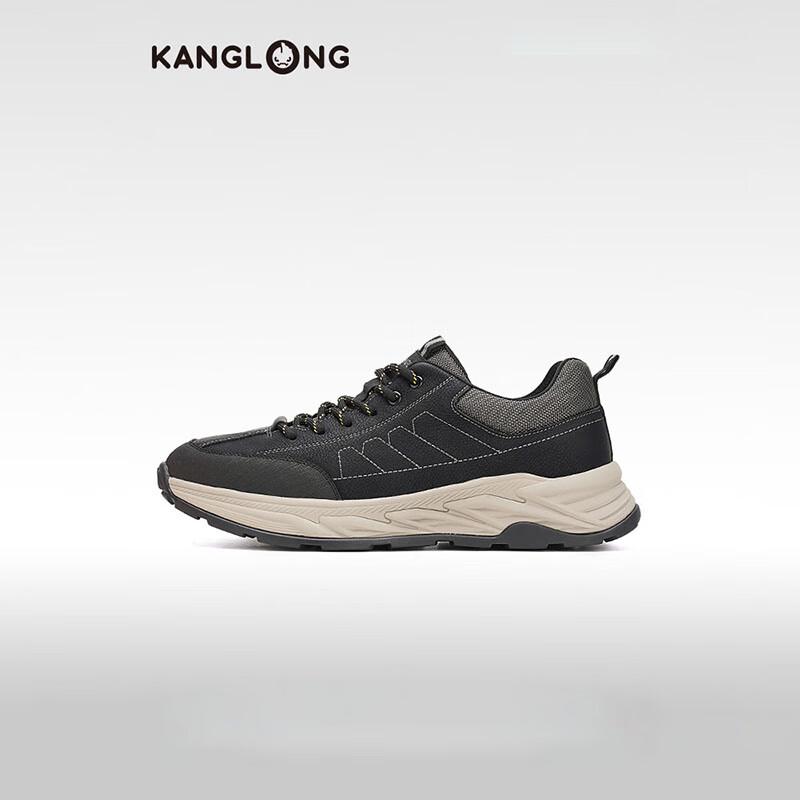 Kanglong Men s Round Toe Lace-up Athletic Shoes 40