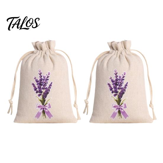 Sacos Decorativos de Sachê 2 Peças Sacos com Cordão, com Estampa Floral, Tecido de Poliéster e Algodão Respirável Malha Pequena Bolsas de Armazenamento Bolsas, Sachês Portáteis,